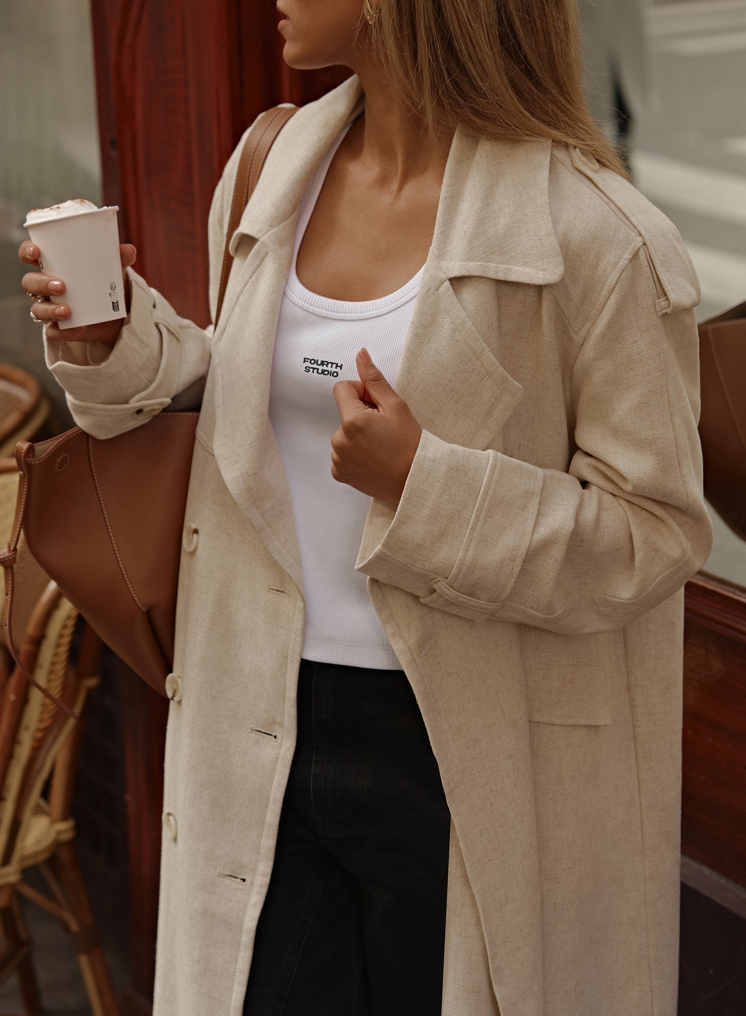 White Ribbed Embroidered Slogan Vest Top